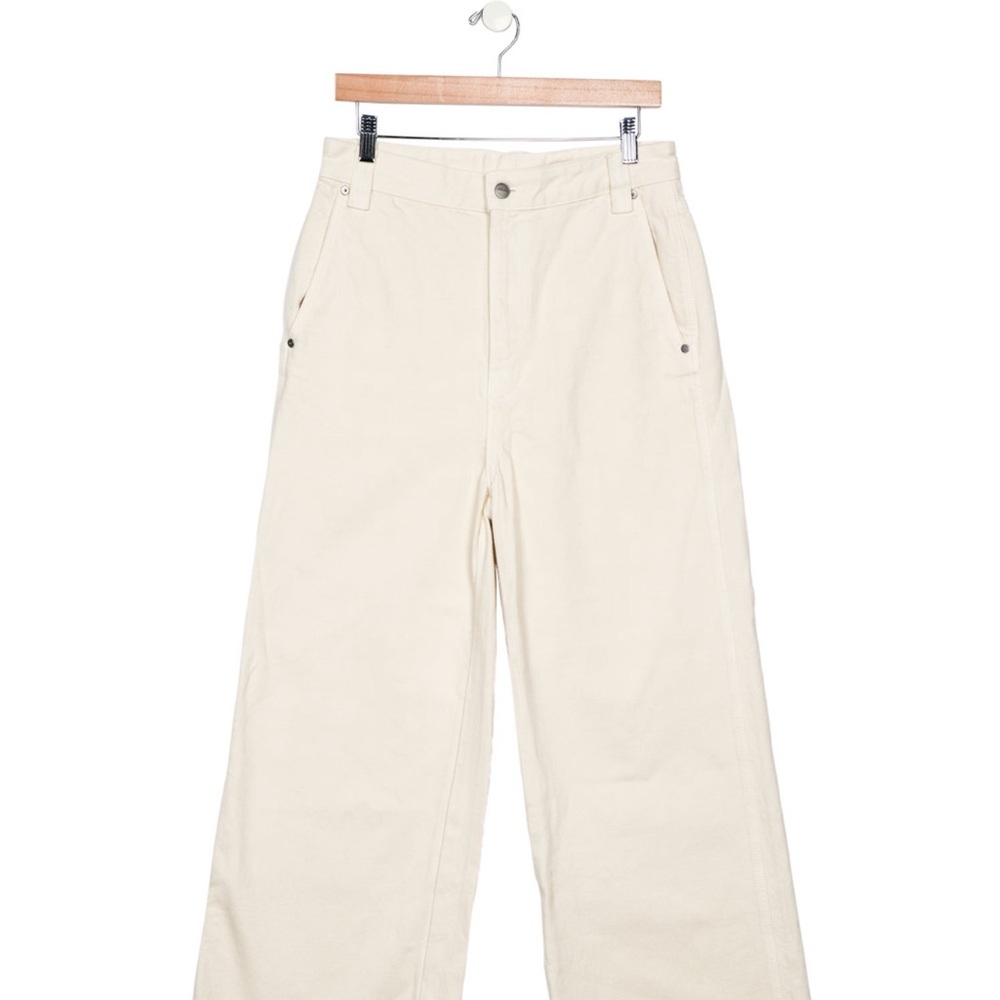 Cream Wide-Leg Pants